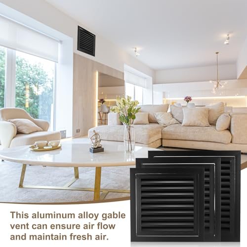 14" x 14" Return Air Vent Cover, 2Pcs Aluminum Alloy, Black view 5