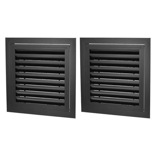 14" x 14" Return Air Vent Cover, 2Pcs Aluminum Alloy, Black — PATIKIL