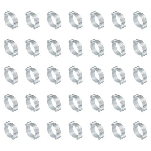 15-18mm Double Ear Hose Clamp Galvanized Steel O Clip 35 Pack, Crimp Rings — PATIKIL