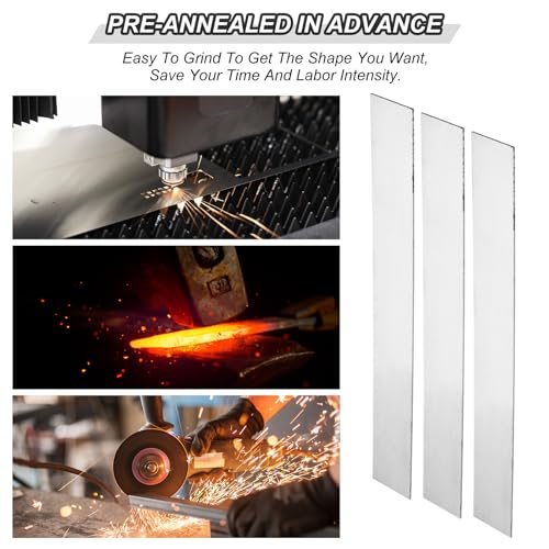 15N20 Steel Flat Bar, 2 Pcs 12" x 1 1/2" x 1/16" Knife Making Steel Iron view 3