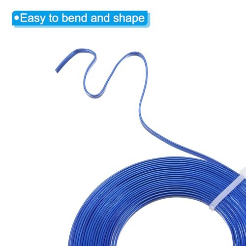 16.4 Feet Flat Aluminum Wire, 18 Gauge Bendable Anodized Aluminum Wire view 5
