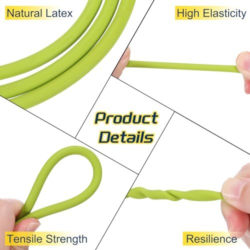 16.4 Ft Rubber Tubing, 1/16"(1.8mm) x11/64"(4.2mm), Grass Green 1842 view 3