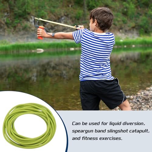 16.4 Ft Rubber Tubing, 1/16"(1.8mm) x11/64"(4.2mm), Grass Green 1842 view 4