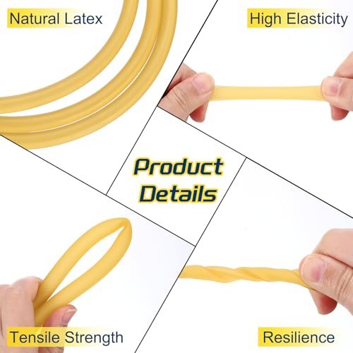 16.4 Ft Rubber Tubing, Sling Shot Rubber Tubing Natural Latex view 3