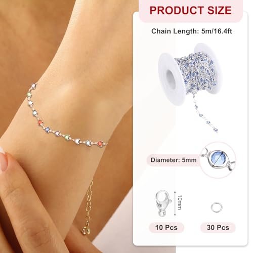 16.4Ft Rhinestone Chain Roll view 2