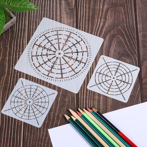 16 Segment Mandala Stencil Reusable Mandala Template Painting Tool view 4