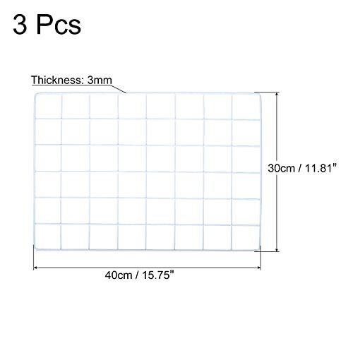 16"x12" Wire Grid Panel, 3 Pack Wall Grid Decorative Panels Board Photo view 2