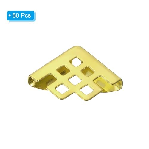 16mm Metal Book Corners, 50pcs Photo Corners Book Corners Protector Retro view 3
