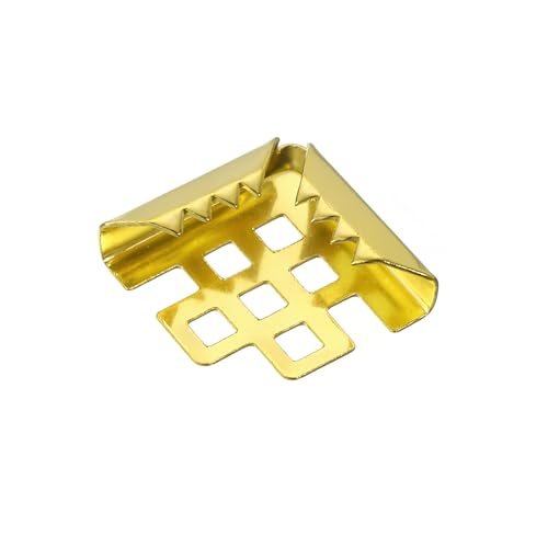 16mm Metal Book Corners, 50pcs Photo Corners Book Corners Protector Retro view 4