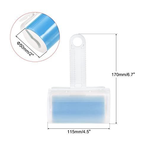 17cm Fluff Hair Remover, 2 Pack Portable Sticky Roller Dust Cleaning Tool view 2