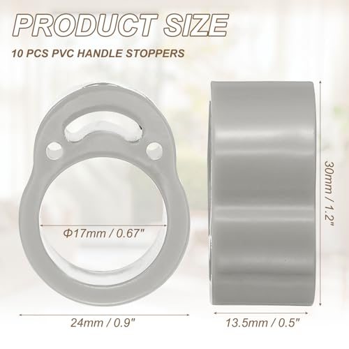 17mm Hole Door Knob Stoppers Wall Protector Bumpers Reusable PVC Plastic view 2