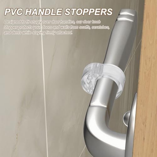 17mm Hole Door Knob Stoppers Wall Protector Bumpers Reusable PVC Plastic view 4