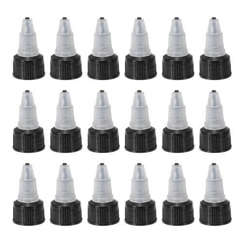 18/410 Twist Bottle Caps, 18 Pcs Plastic Ribbed Edge Squeeze Bottle — PATIKIL