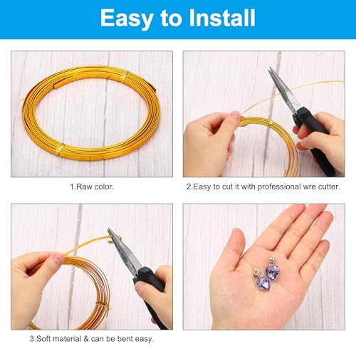 18 Gauge 5mm Wide Aluminum Flat Wire 10Ft 2Roll Bendable Craft view 4