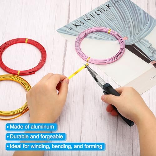 18 Gauge 5mm Wide Aluminum Flat Wire 10Ft 2Roll Bendable Craft, Anodized view 3