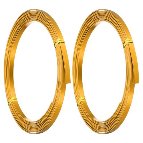 18 Gauge 5mm Wide Aluminum Flat Wire 10Ft 2Roll Bendable Craft, Anodized — PATIKIL