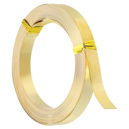 19.7 Feet Brass Wire, 8mm Wide Bendable Brass Beading Wire 30 Gauge Flat — PATIKIL