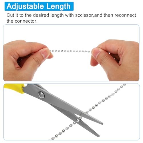 1M 3.3ft Ceiling Fan Pull Chain, 4 Pcs Beaded Pulls Cord Extender view 4