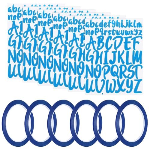 2+1" Lake Blue Letter Stickers — PATIKIL
