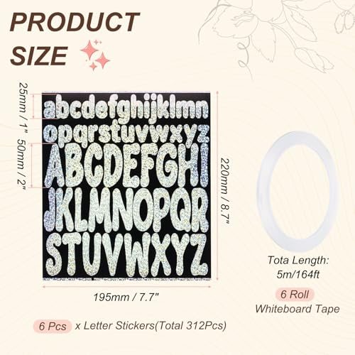 2+1" Laser Color Letter Stickers Self Adhesive Stickers view 2