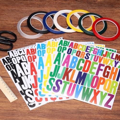 2+1" Letter Stickers w/ 6Roll 1/8" 164ft Whiteboard Tape view 4