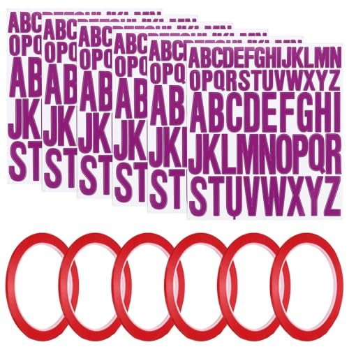 2+1" Letter Stickers w/ 6Roll 1/8" 164ft Whiteboard Tape, Self Adhesive — PATIKIL