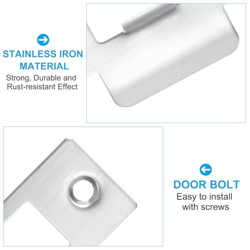 2-3/4" Door Lock Strike Plate, 2 Pcs Stainless T Strike Deadbolt Strike view 4