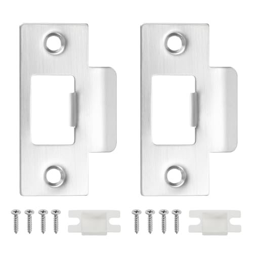 2-3/4" Door Lock Strike Plate, 2 Pcs Stainless T Strike Deadbolt Strike — PATIKIL