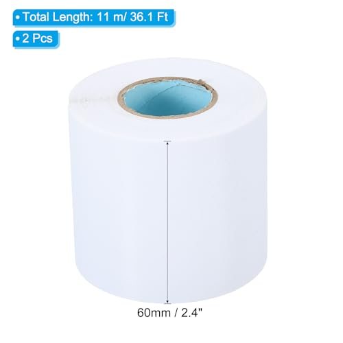 2.4" x36.1ft Pipe Wrapping Tape 2 Pack PVC Duct Tape Pipes, White view 2