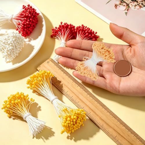 2.5mm Double Heads Flower Stamen, 340 Pcs Artificial Flower Stamen Pistil view 3
