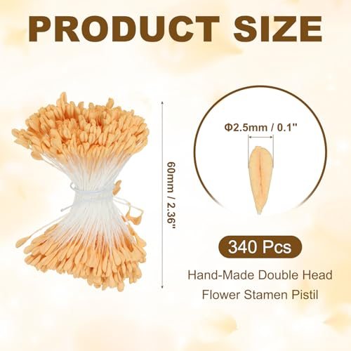 2.5mm Double Heads Flower Stamen, 340 Pcs Artificial Flower Stamen Pistil view 2