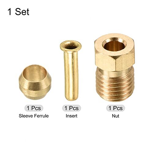 2.5mm ID 4mm OD Tube Brass Compression Assortment Kit 1 Set, Sleeve view 3
