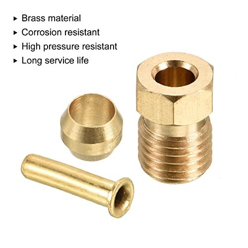 2.5mm ID 4mm OD Tube Brass Compression Assortment Kit 1 Set, Sleeve view 4