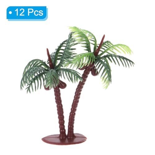 2.8" Miniature Plastic Coconut Palm Tree, 12 Pack Mini Tree Decor Micro view 3
