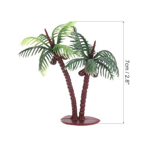 2.8" Miniature Plastic Coconut Palm Tree, 12 Pack Mini Tree Decor Micro view 2