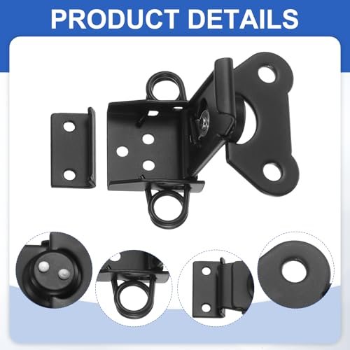 2.8x2.56" Spring Loaded Butterfly Twist Latch Steel, Twist Latch & Keeper view 3