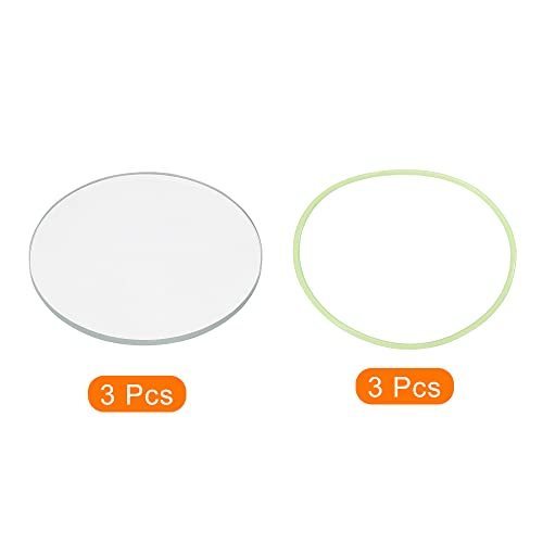 2" Dia LED Lens, 3 Set Polished Edge Flashlight Glass Lens view 3