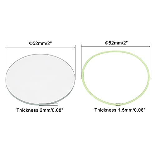 2" Dia LED Lens, 3 Set Polished Edge Flashlight Glass Lens view 2