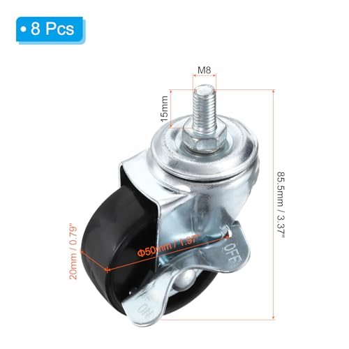 2 Inch Threaded Stem Casters Wheels view 2