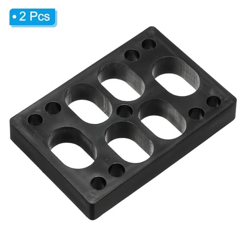 2 Packs 1/2x3x2 Skateboard Riser Angled Wedge Shock PU Pads Black view 3