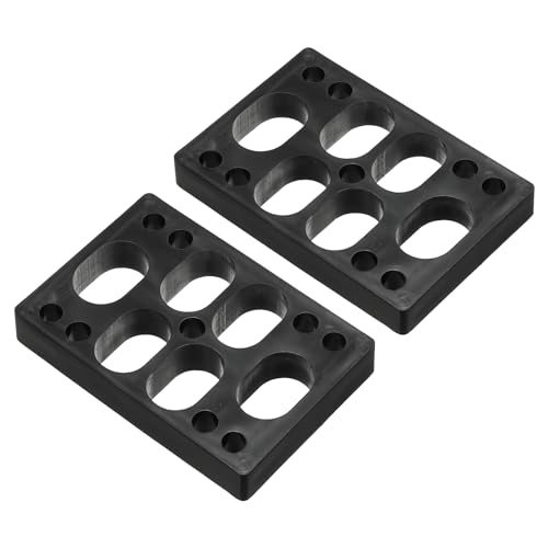 2 Packs 1/2x3x2 Skateboard Riser Angled Wedge Shock PU Pads Black — PATIKIL