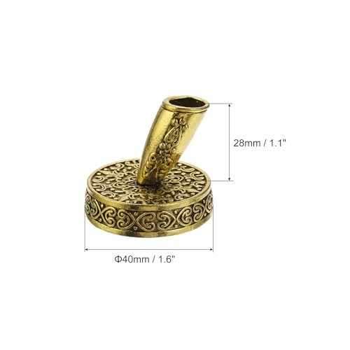 2 Pieces Vintage Round Metal Pen Holder, Insertion Pen Stand Desktop Pens view 2