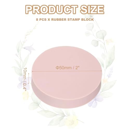 2" Rubber Carving Blocks, Soft Linoleum Art Carving Block Round Crafts view 2