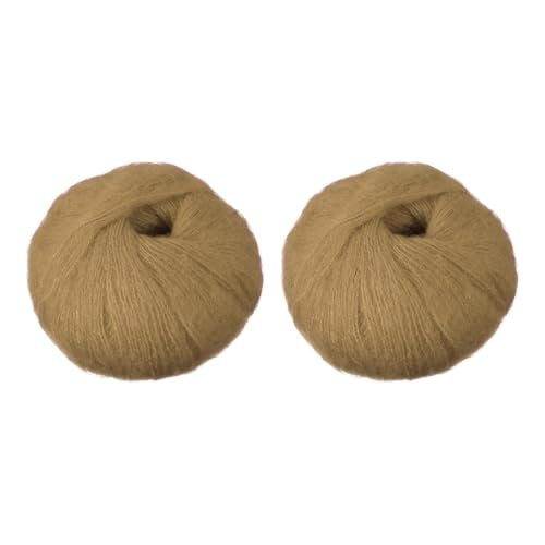 2 Skeins Mohair Yarn, Soft Yarn Faux Mohair Fuzzy, Fur Fine Fluffy Yarns — PATIKIL