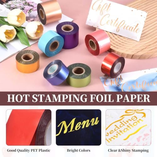 2" x 400Ft Hot Stamping Foil Paper, Heat Transfer Hot Stamping Paper Foil view 3