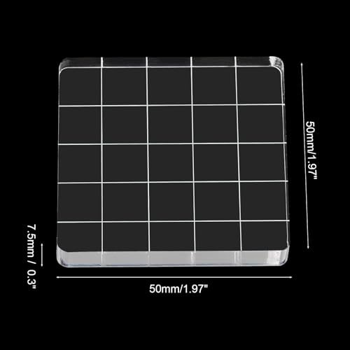 2"x2" Acrylic Stamp Block, 6Pcs Clear Stamping Block view 2