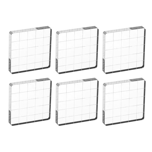 2"x2" Acrylic Stamp Block, 6Pcs Clear Stamping Block — PATIKIL