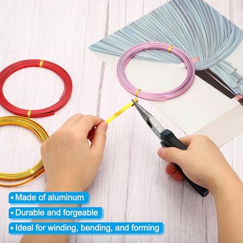 20 AWG 3.5mm Wide Aluminum Flat Wire 16Ft 3Roll Bendable Craft view 3