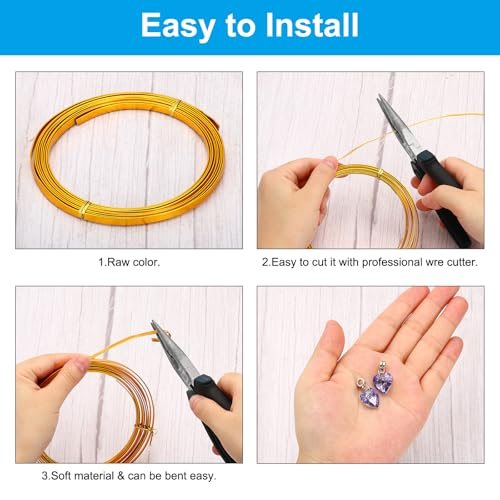 20 AWG 3.5mm Wide Aluminum Flat Wire 16Ft 3Roll Bendable Craft view 4