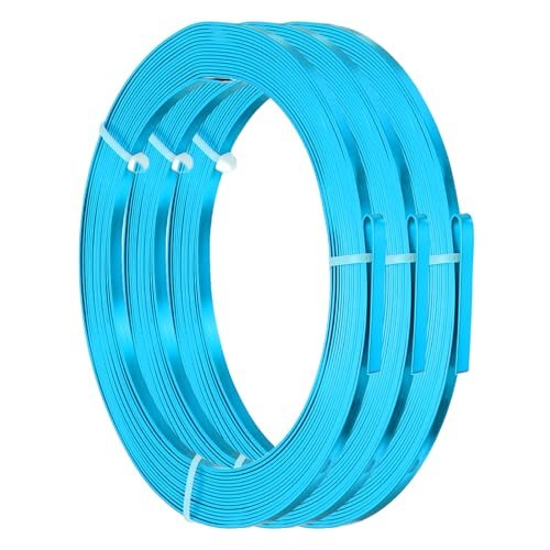 20 AWG 3.5mm Wide Aluminum Flat Wire 16Ft 3Roll Bendable Craft — PATIKIL